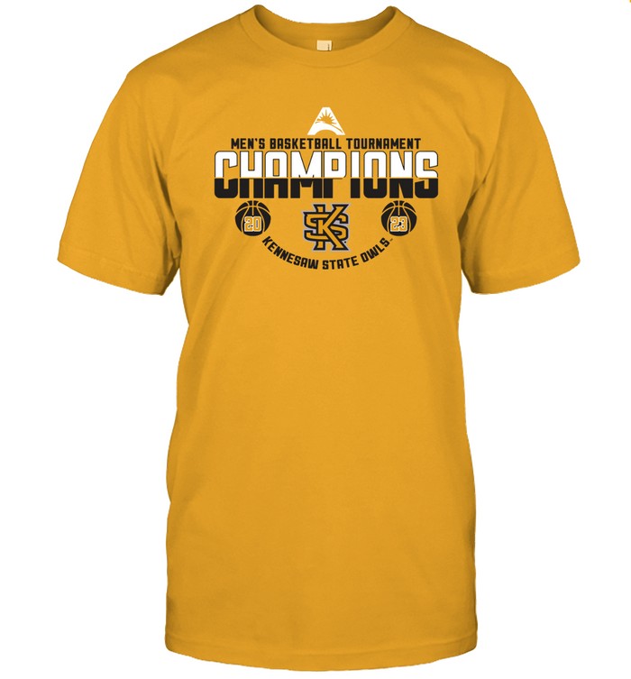 Kennesaw State Owls 2023 Men's Basketball Conference Tournament Champions T-Shirt