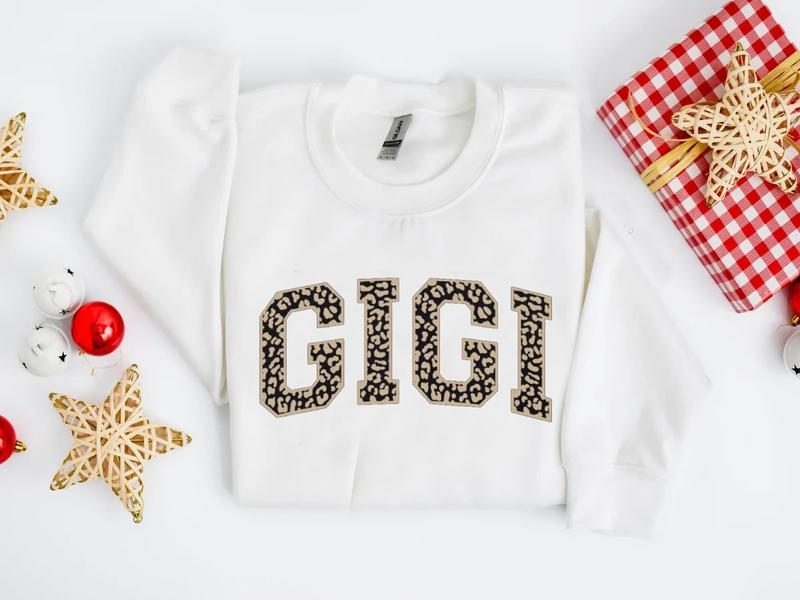 Gigi Sweatshirt, Gigi Grandma Sweater, Gigi Shirt, New Grandma Gift, Cool Gigi Crewneck Sweat Shirt, Gigi Gift, Trendy Leopard Print