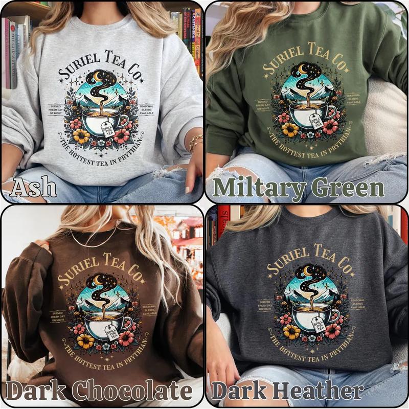 Suriel Tea Co ACOTAR Velaris Shirt, Bookish SJM Tea Unisex Gift, A Court Of Thorns and Roses Cotton Top, Book Lover Shirt Enthusiast