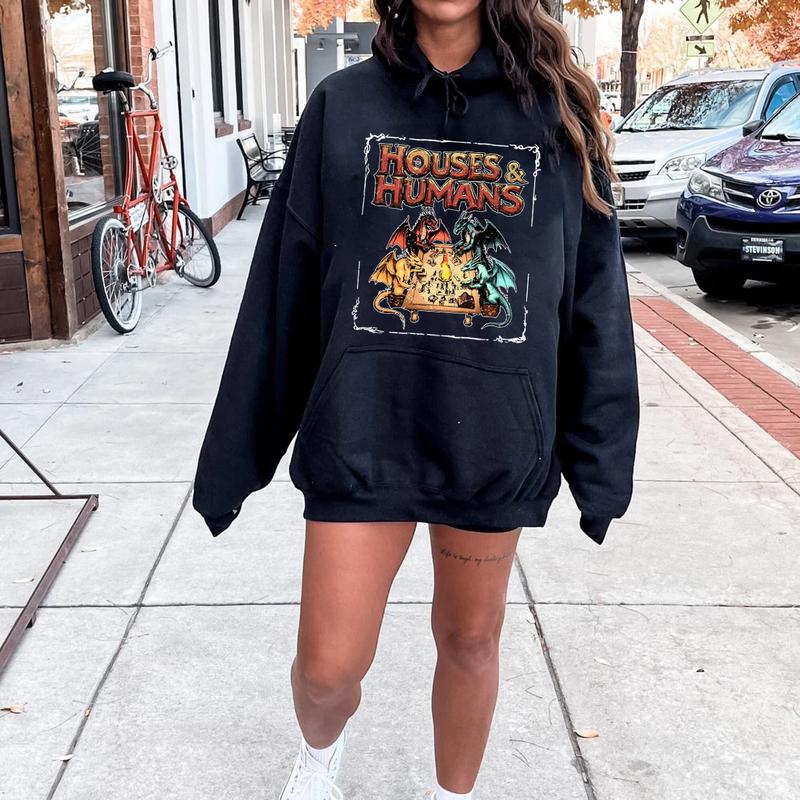 Houses and Humans D&D Shirt, Dungeons and Dragons Gift Tee for Men Women, Vintage Retro 90s Joke D and D T-shirt, Dungeon Master Shirt, Dnd Houses An