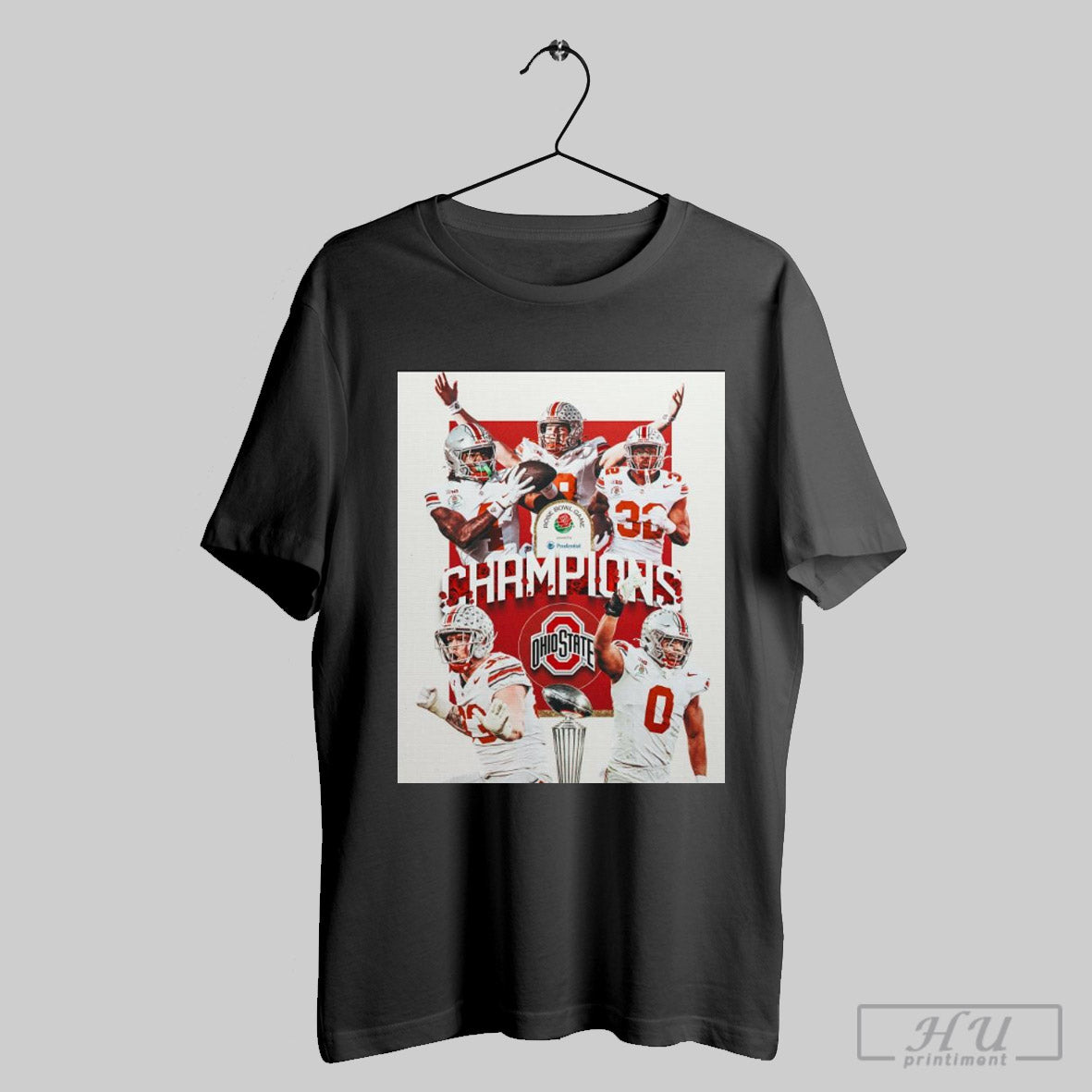 Poster Ohio State Football Defeat Oregon Ducks 2025 Rose Bowl Champions Go Bucks T Shirt