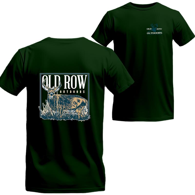 Old Row Outdoors Trophy Buck Graphic 2 Sides T-shirt, Old Row Short Sleeve Tee, Unisex Shirt, Menswear Top