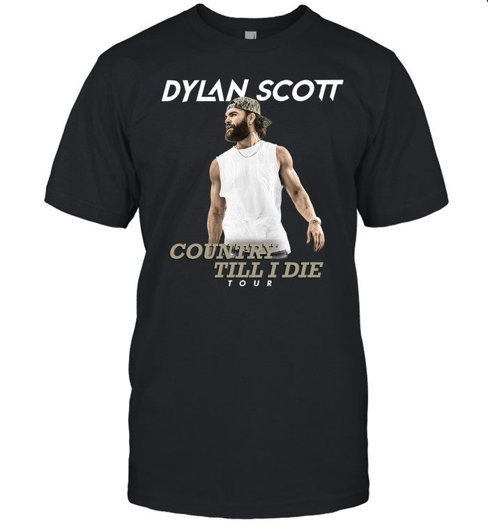 Dylan Scott Country Til I Die Tour 2025 Black T Shirt