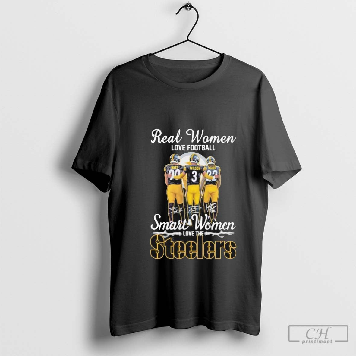 Real Women Love Football Smart Women Love The Pittsburgh Steelers Signature Unisex T-Shirt