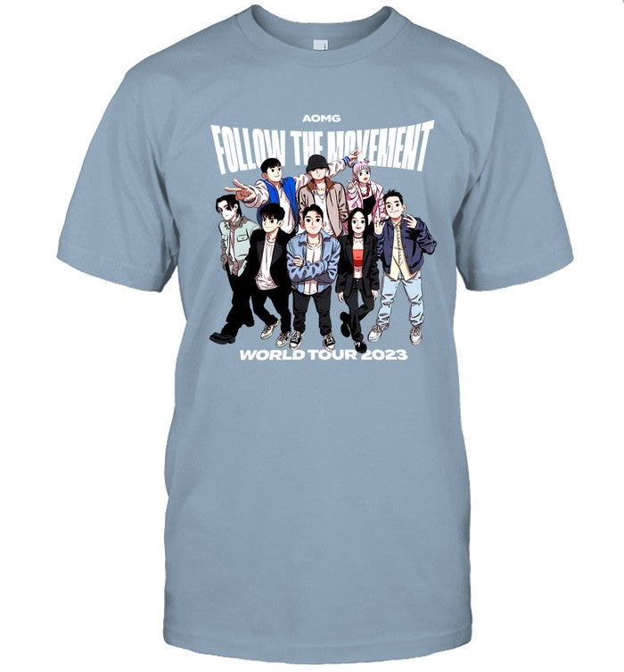 Aomgo Follow The Movement World Tour 2023 T Shirt