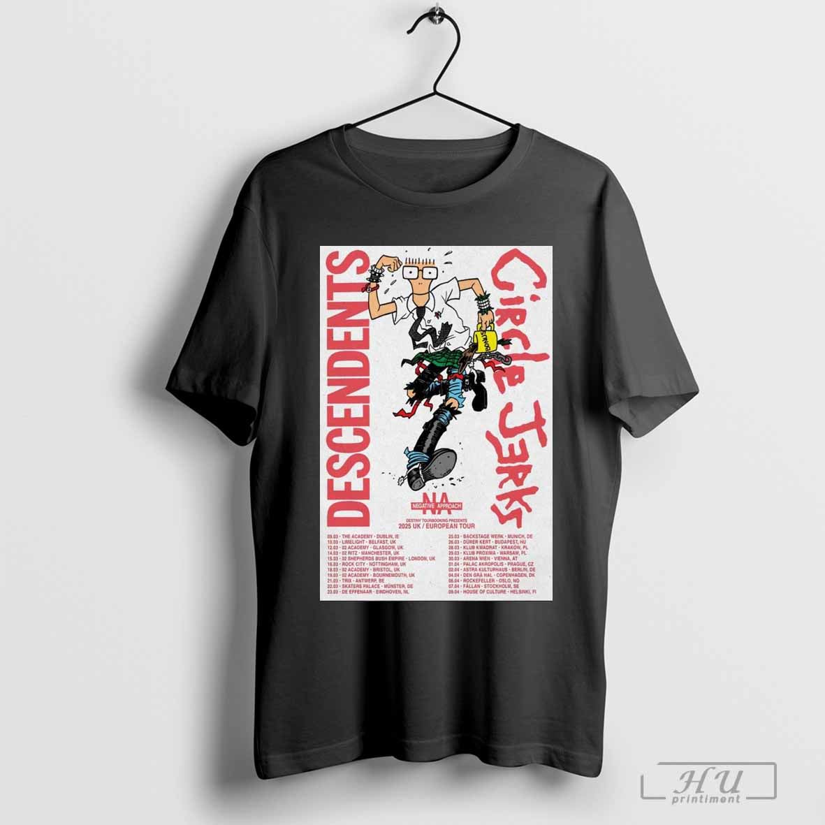 Poster Descendents And Circle Jerks NA European Tour 2025 UK T-shirt