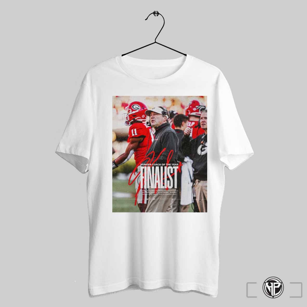 Poster George Munger Coach Of The Year Finalist Signature Georgia Bulldogs Football T Shirt Trendy Sweatshirt