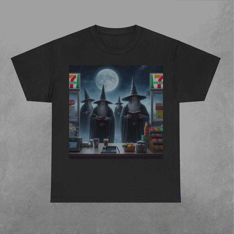 Wizard at 7eleven Shirt, Wizard Sweater, Gandaff Shirt, LOTR Sweater, Movie Graphic Shirt Classic Fabric Menswear Top Menswear Top