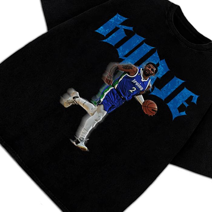 Kyrie Irving T-Shirt Dallas Basketball Custom Design Graphic T-Shirt For Dallas Fans Cotton Menswear