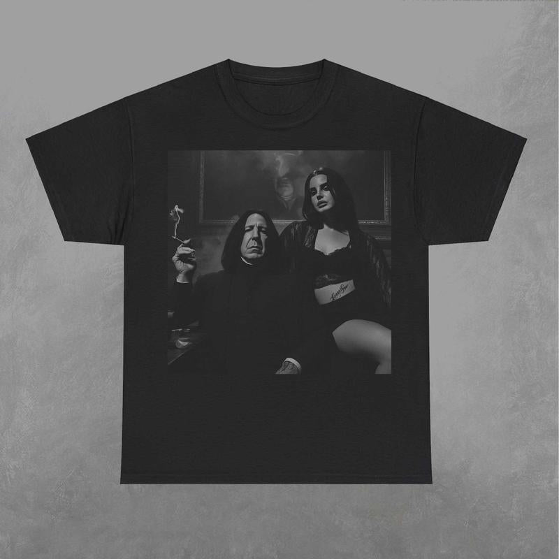 Snape Smokin Shirt, Snape Shirt, Wizard House TShirt, Wizarding Fan, Retro Funny Movie Graphic Shirt Classic Fabric Menswear Top