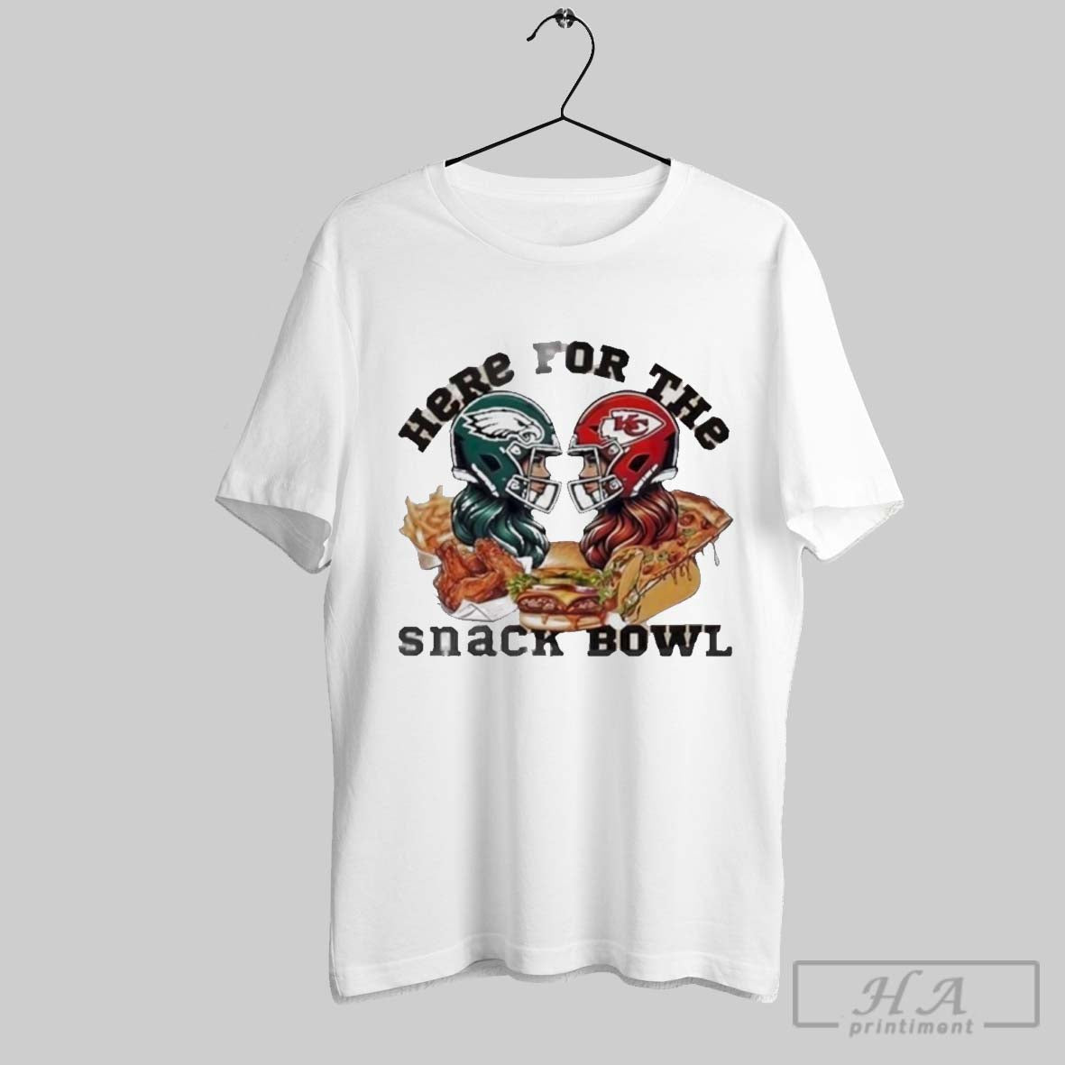 Premium Super Bowl 2025 Kansas City Vs Philadelphia Eagles Here For The Snacks Bow Shirts