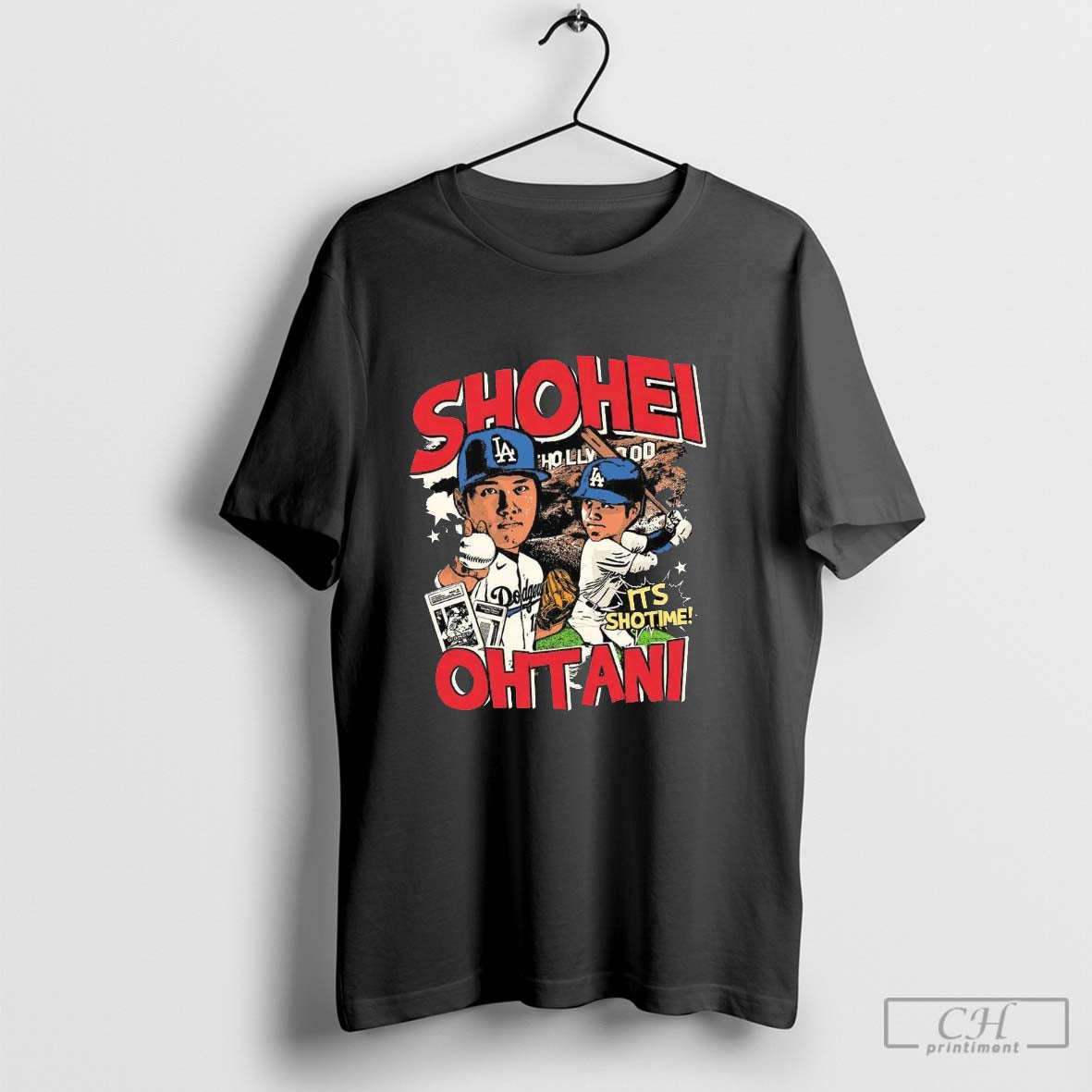 Shohei Ohtani – Shotime Cartoon Big Head Los Angeles Baseball Streetwear T-Shirt