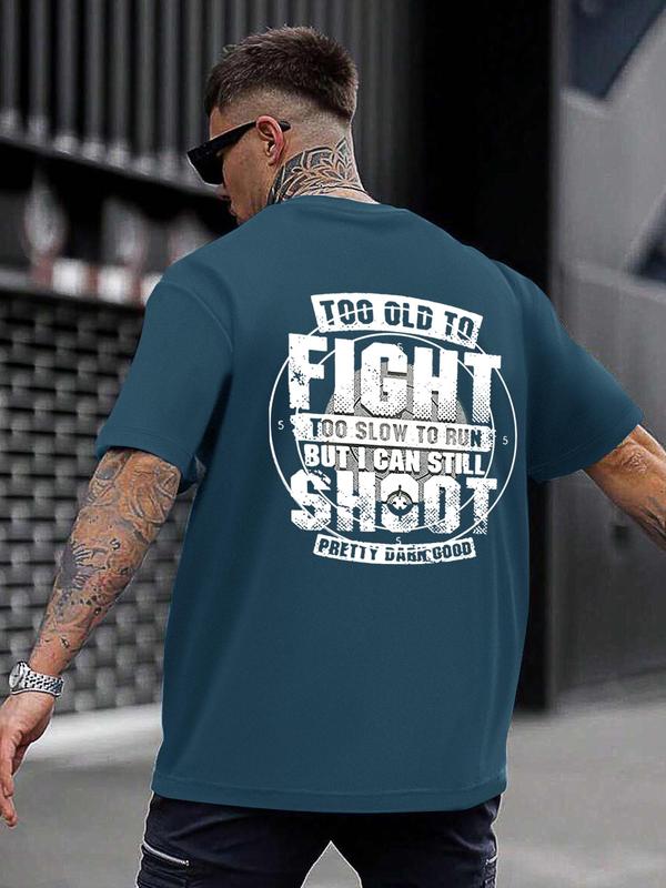 Men's Regular Fit Letter Print Round Neck Tee, Casual Short Sleeve Crew Neck T-shirt for Summer, T Shirts for Men, Graphic Tees, Fashion Men's Streetwear Top for Daily Wear