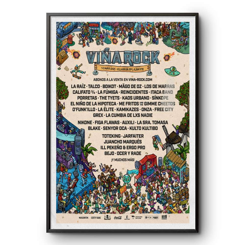 May 1-3 2025 Vina Rock Festival Villarrobledo Albacete Poster