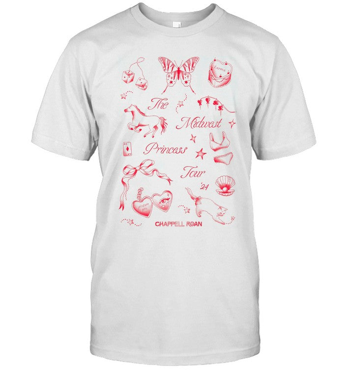 Limited Chappell Roan Midwest Princess 2024 Tour Shirt