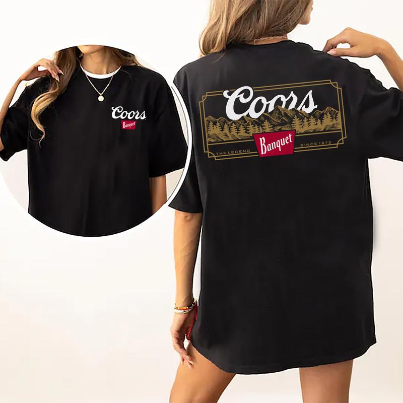 Vintage Coors Banquet Rocky Road Shirt 2-Sided, Coors Banquet Graphic Printed Tee, Summer Drink Tee, Drinking Tshirt, Soft Cotton Fabric T-shirt, Over