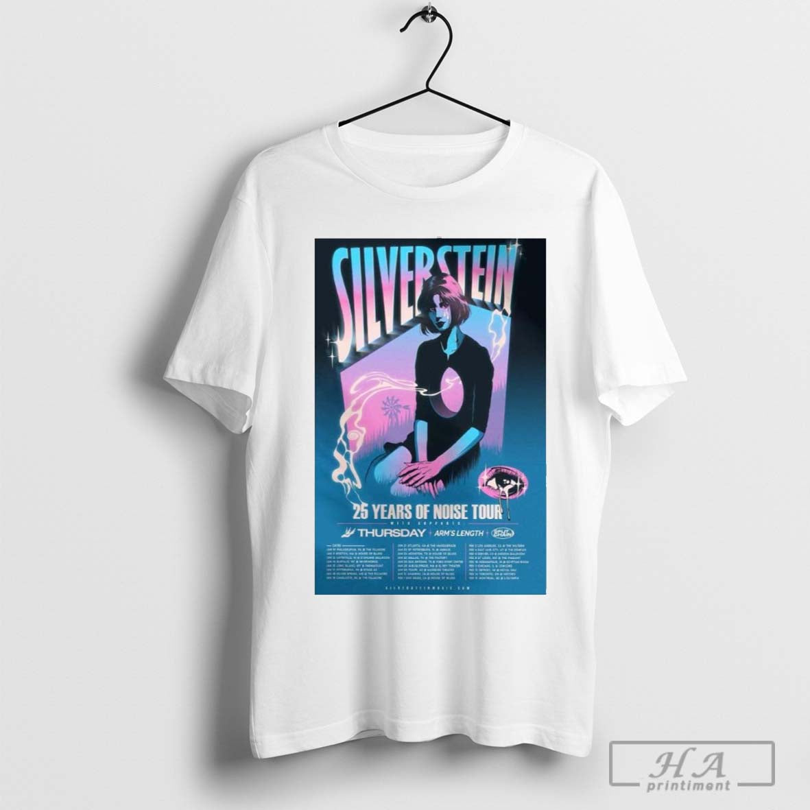 Silverstein Tour 25 Years Of Noise 2024 Shirt