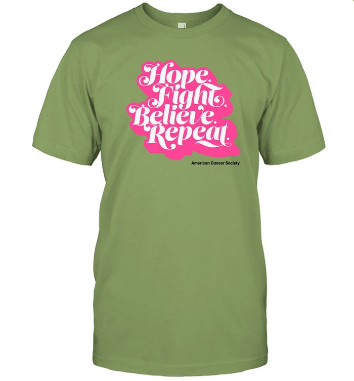 Limited Hope, Fight, Believe, Repeat Script Funny Shirt