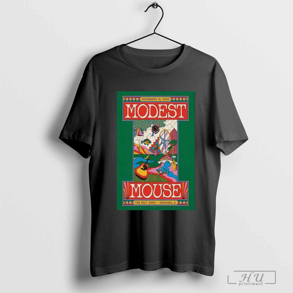 Poster Modest Mouse 11-14 2024 The Salt Shed in Chicago IL Tour T-shirt