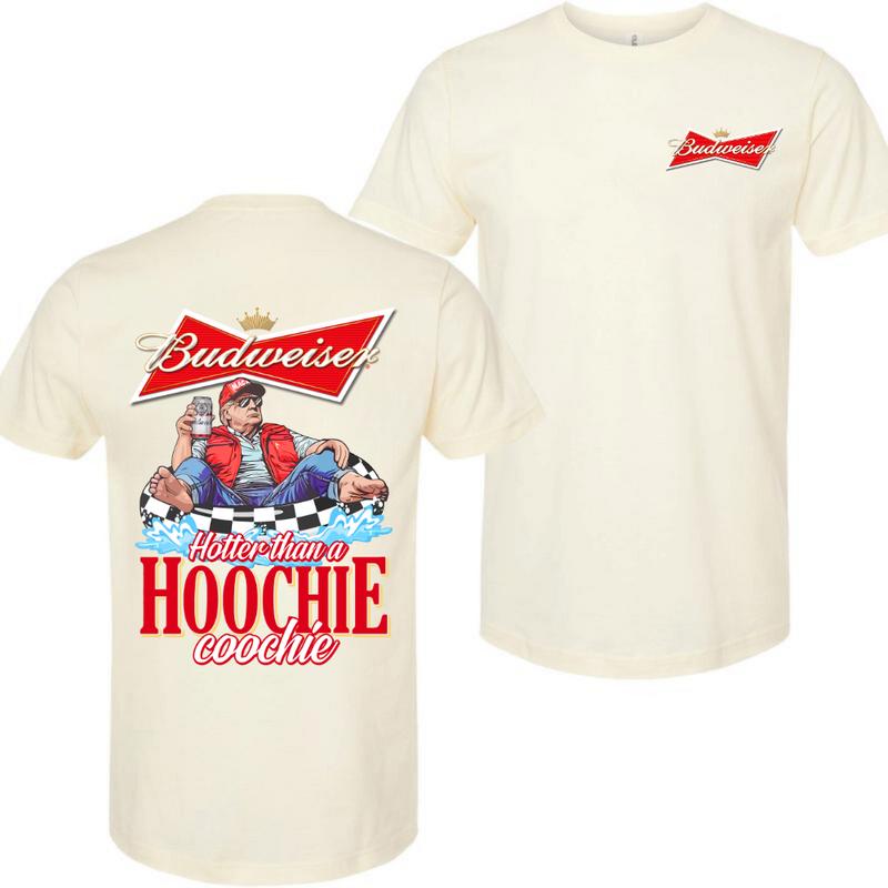 Budweiser , Beer, Budweiser Hotter than a Hoochie Coochie Beer 2 Sides T-shirt, Budweiser Shirt, Shirt, For Men, For Women