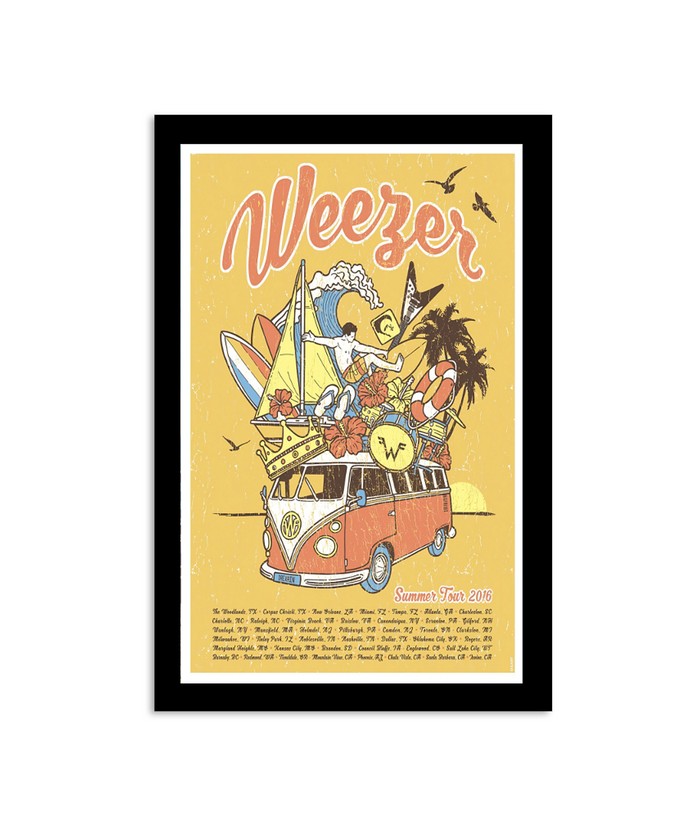 Poster Weezer 2016 Tour Summer
