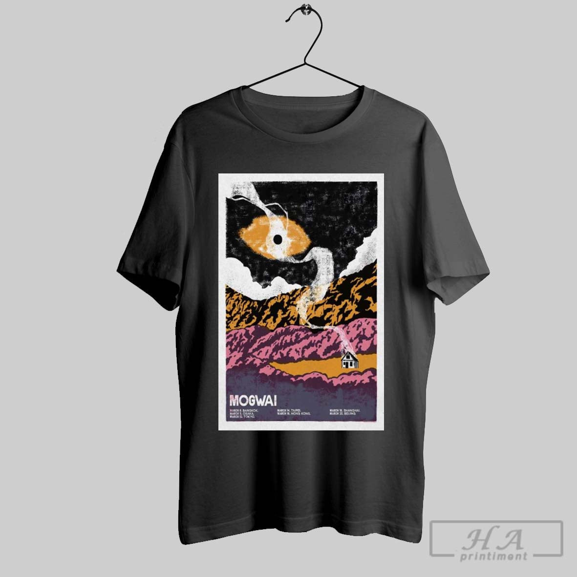 Poster Mogwai World Tour Asia 2025 March 8 Bangkok March 11 Osaka March 12 Tokyo T Shirt