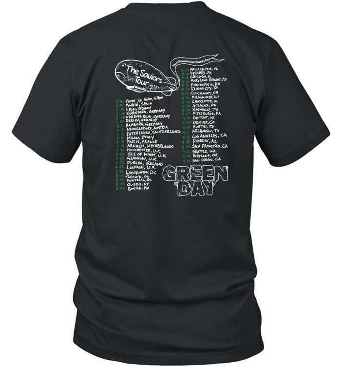 Shirt Green Day Riot Trio Tour