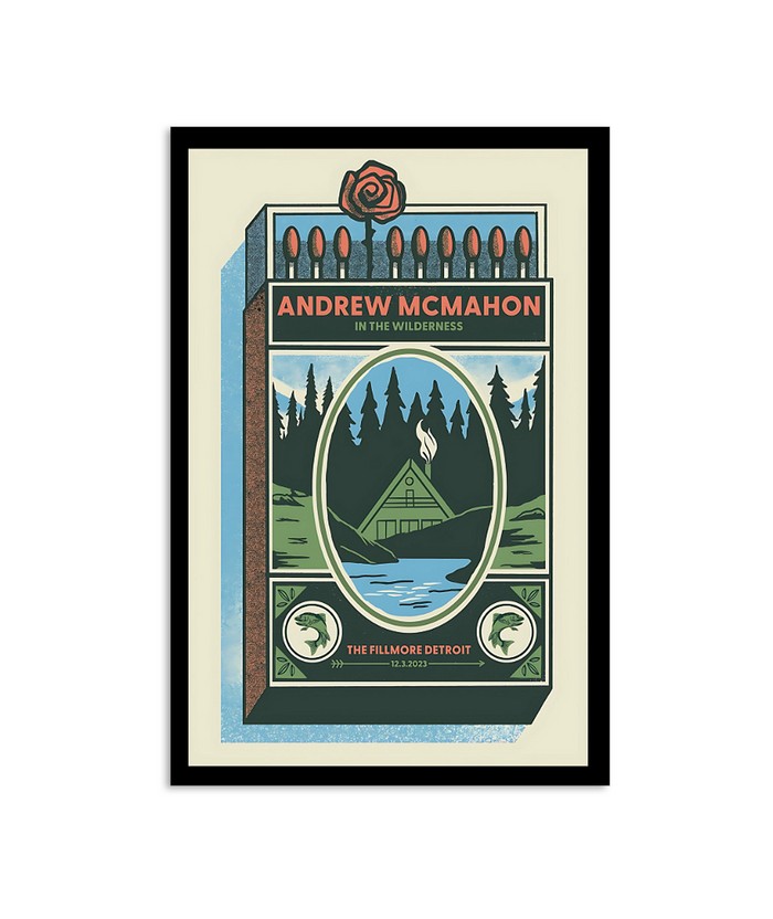 Andrew McMahon In The Wilderness New Friends Tour at Fillmore Detroit, MI Dec 3, 2023 Poster