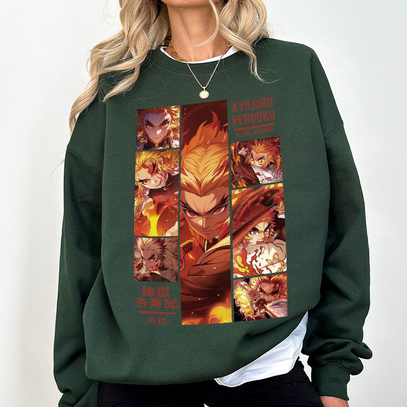 Rengoku Flame Hashira Shirt, Rengoku Kyojuro Sweatshirt Hoodie, Demon Slayer t-shirt, Kimetsu no Yaiba Shirt, Anime sweatshirt hoodie, Anime lover t-s