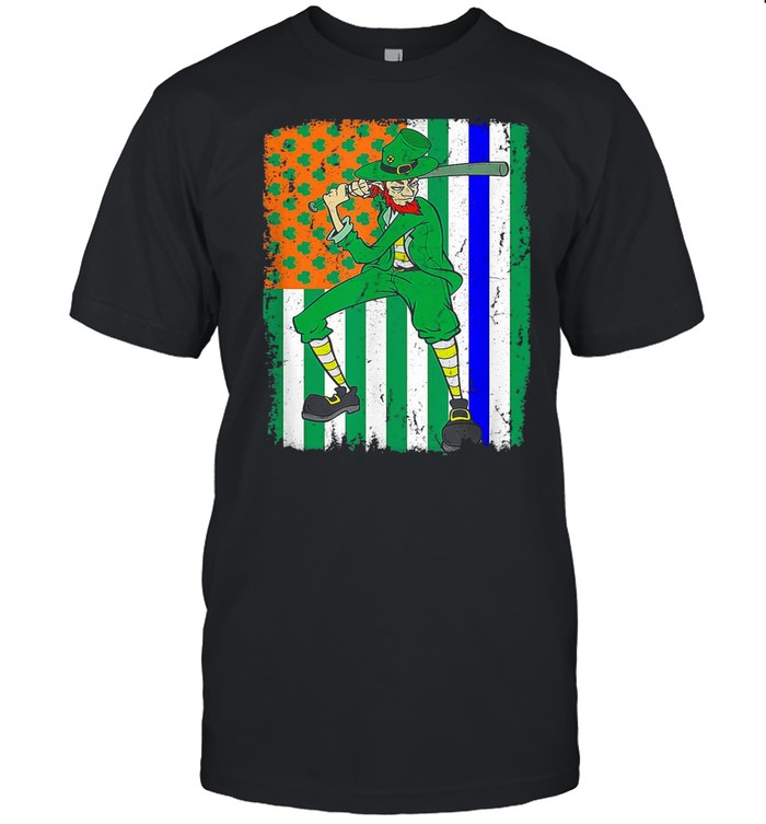 St Patrick’s Day Baseball Police Officer Cop Irish USA Flag shirt