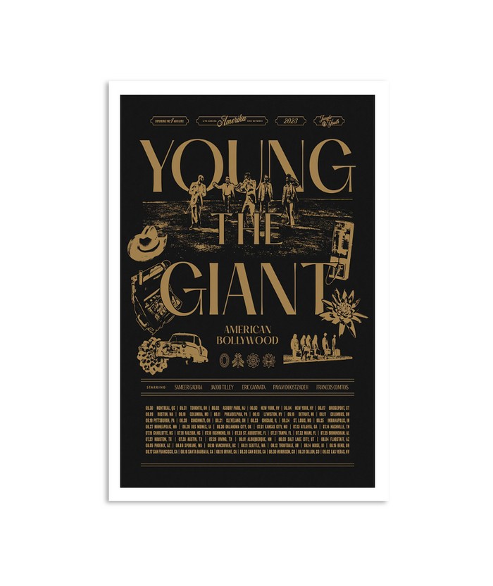 Poster Young the Giant American Bollywood Tour 2023