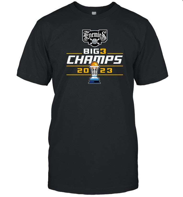 Enemies Unisex 2023 Big3 Champions T Shirt