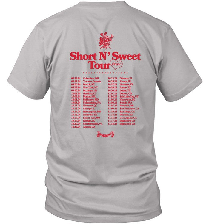 Sabrina Carpenter Short n' Sweet Tour Makes You Wanna Fall In Love Concert Shirt