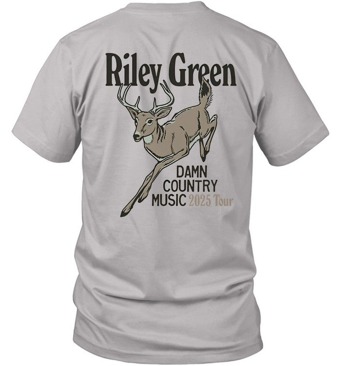 Riley Green Damn Country Music Tour 2025 Deer Event Shirt
