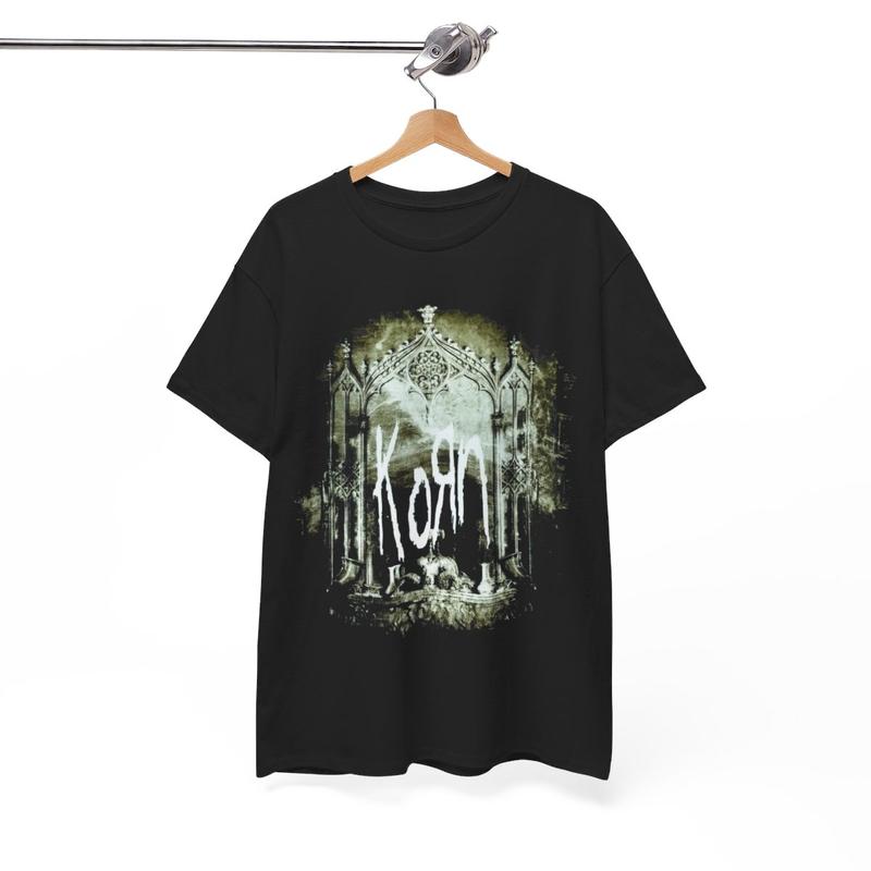 Korn Nu-Metal Band Shirt Concert Tour Streetwear Menswear T-Shirt Cotton Tshirt