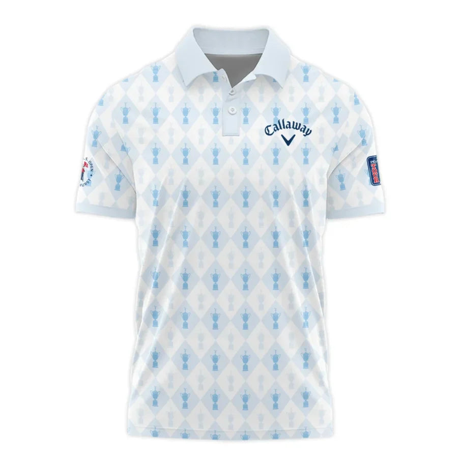 PGA Tour 124th U.S. Open Pinehurst Callaway Polo Shirt Sports Pattern Cup Color Light Blue Polo Shir