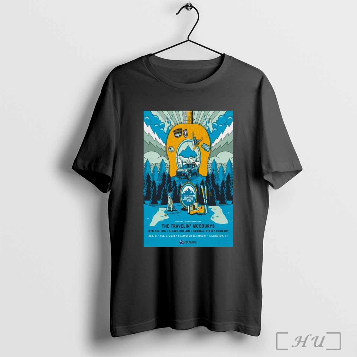 Poster Subaru Winter Fest Jan 31 Feb 2 2025 Killington Ski Resort In Killington Vt T Shirt