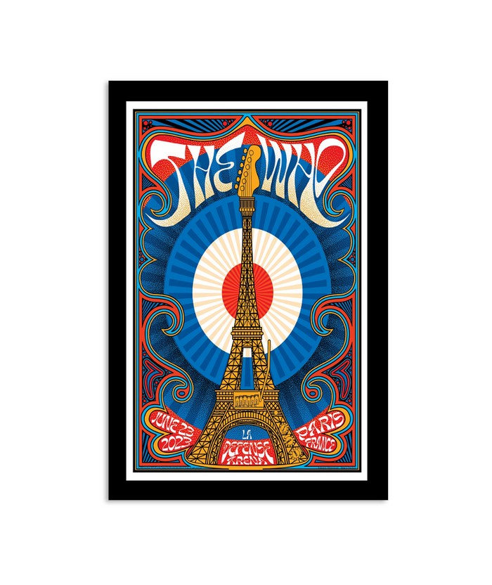 Poster The Who June 23 2023 Defense Arena Paris France The Who Hits Back Tour Limited