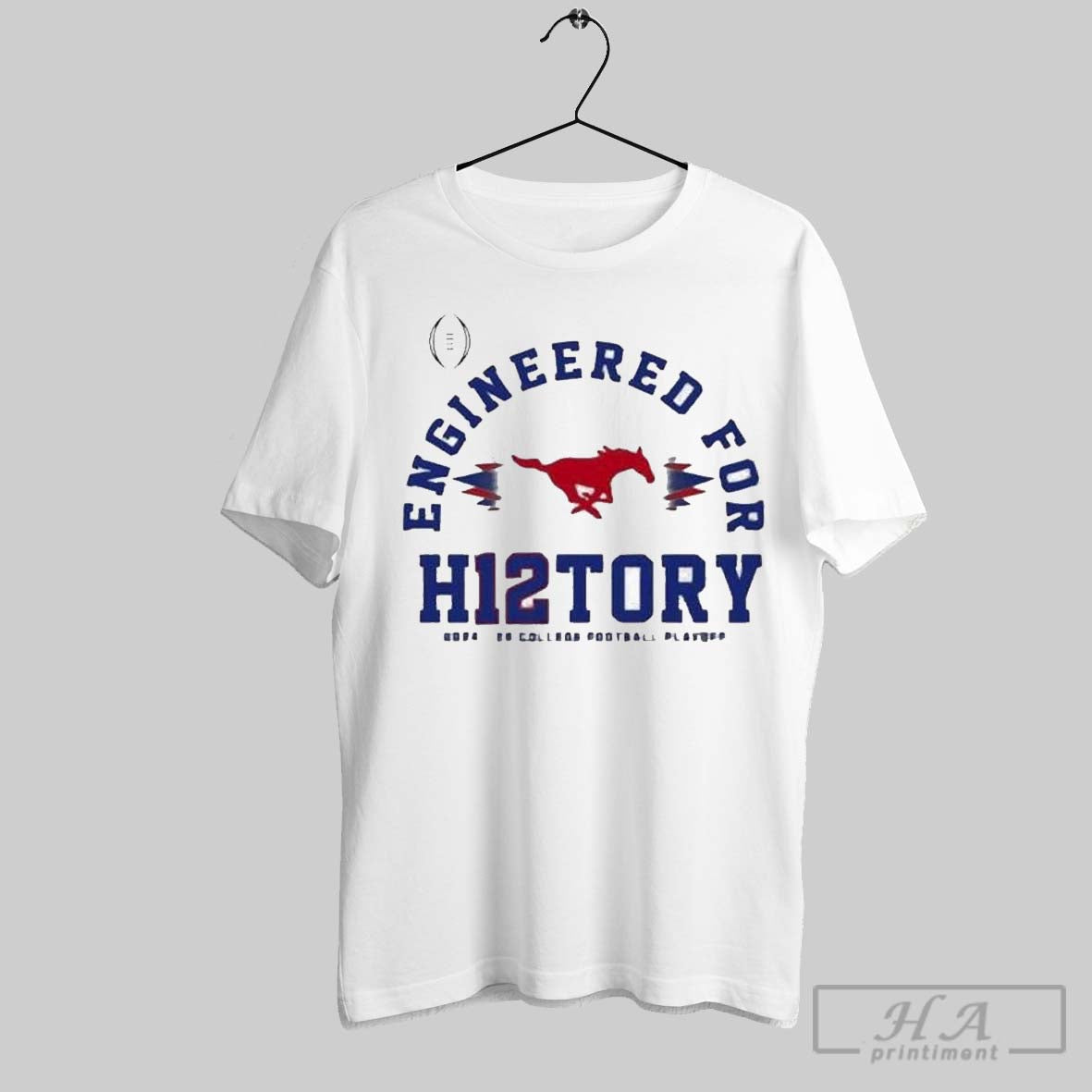 Smu Mustangs Engineered For History H12tory Playoff Bound College Football Playoff 2025 T Shirts
