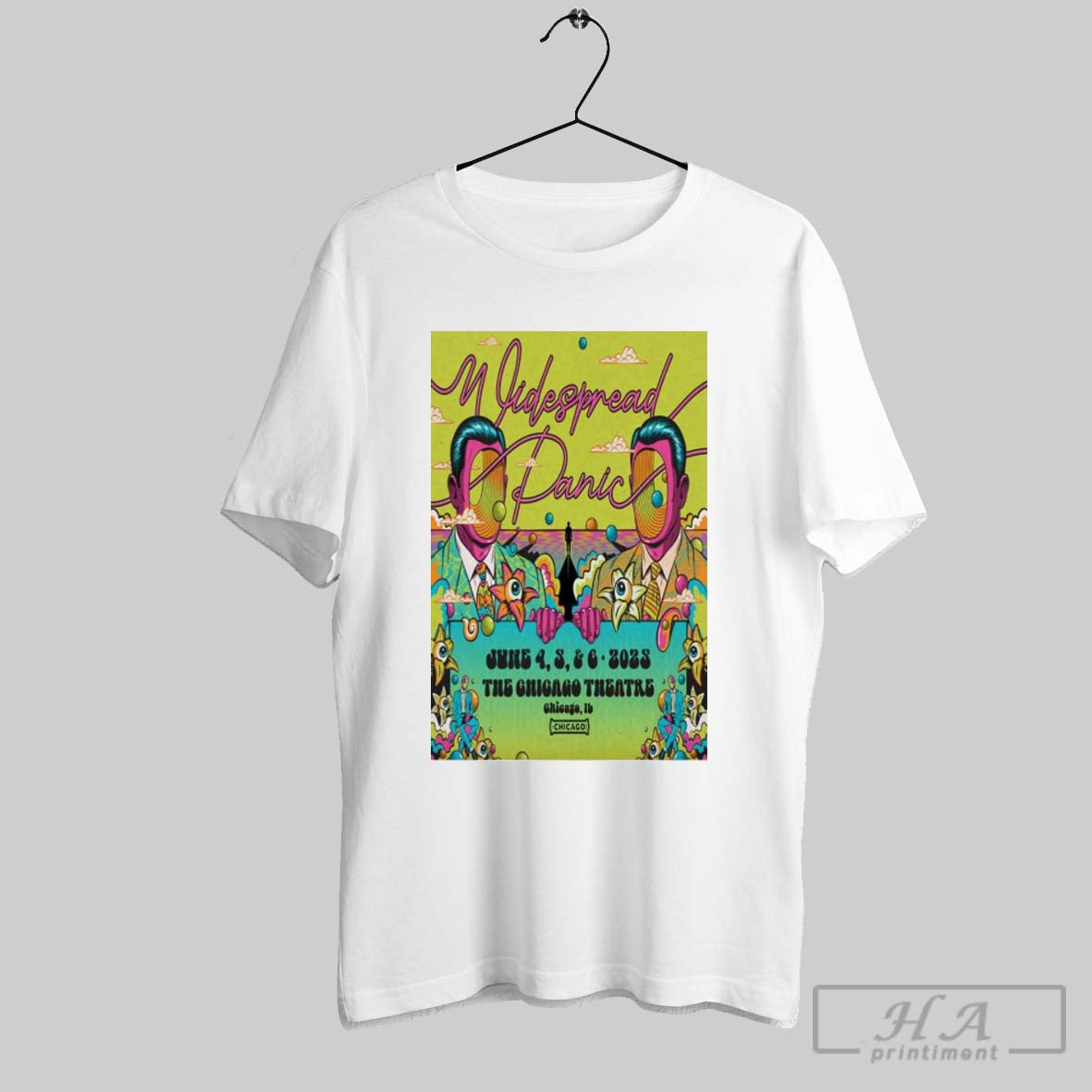 Poster Widespread Panic June 4 6 2025 The Chicago Theatre Chicago Il T Shirt