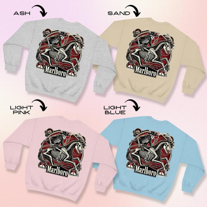 Marlboro Cowboy Killer Hoodie and Crewneck T-Shirt Set - Unisex Sweatshirt - Comfort, Cotton