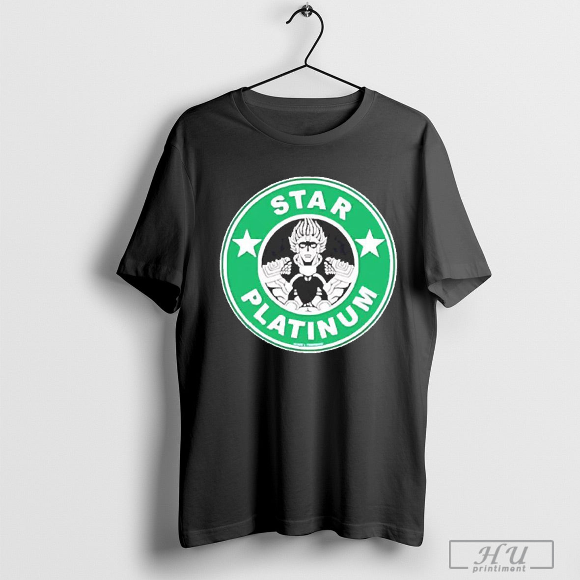 Star Platinum Starbucks Logo Parody 2025 T Shirt And Long Sleeved Sweatshirt Poster