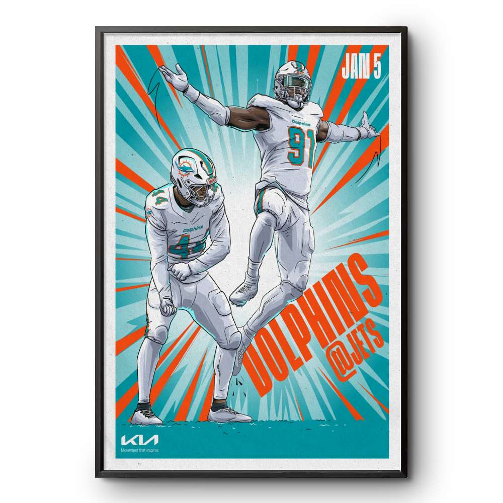 January 5 2025 Miami Dolphins Vs New York Jets East Rutherford Poster