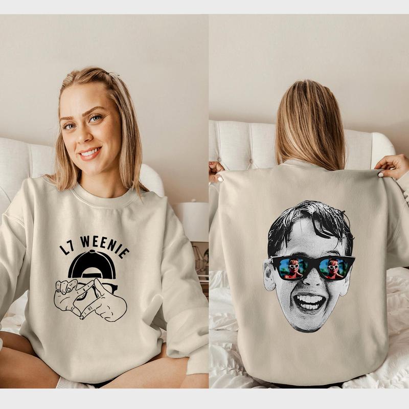 2sides_The Sandlot Face with Baseball Crewneck Sweatshirt, Baseball Crewneck Sweatshirt, Classic Movie Tshirt, Funny Movies Sweatshirt, Baseball Game