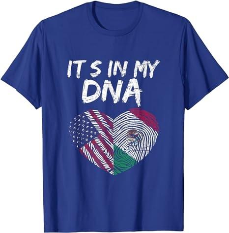DNA USA Flag American Mexican Flag Mexico T-Shirt