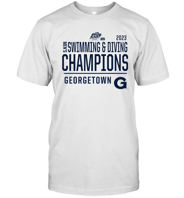 2023 Georgetown Hoyas Big East Men's Swimming & Diving Champions T-Shirt