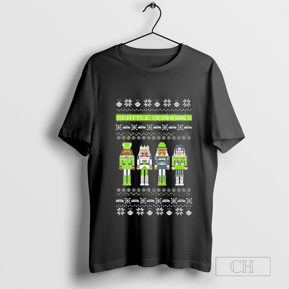 Seattle Seahawks Holiday Nutcracker ugly Christmas T-shirt