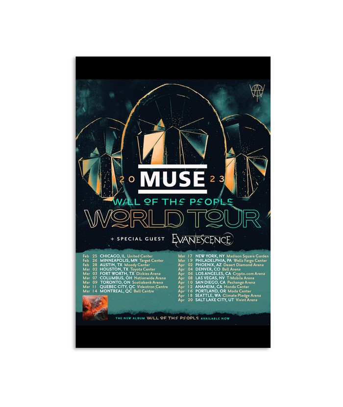Muse World Tour 2023, Will Of The People New Album Poster