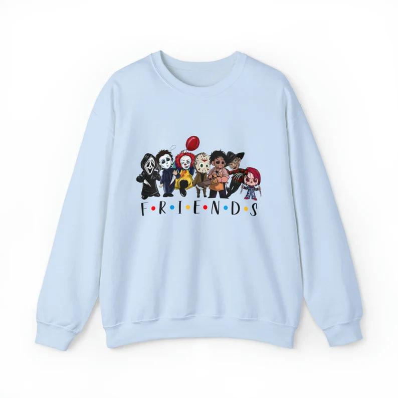 Halloween Friends Movie Sweatshirt, Halloween Characters Friends Sweatshirt, Halloween Sweatshirt, Halloween Sweatshirt