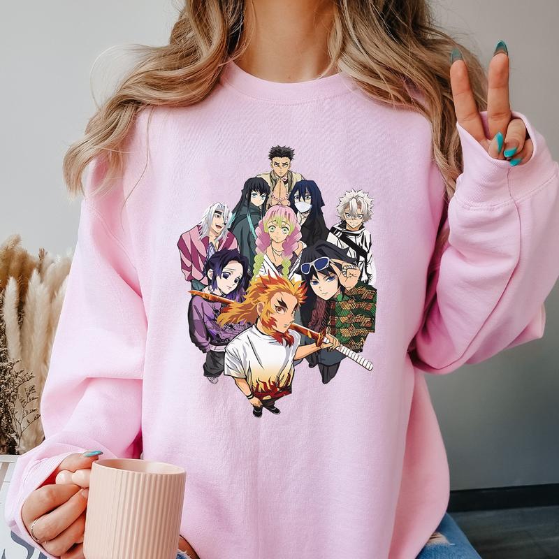 Hashira team Shirt, All of Hashira Sweatshirt Hoodie, Demon Slayer t-shirt, Kimetsu no Yaiba Shirt, Anime sweatshirt hoodie, Anime lover t-shirt Mensw